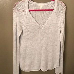 H&M light blue v neck sweater